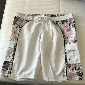 Body Glove White and Pink Women's Shorts